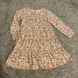 Floral Long Sleeve Kids Dress